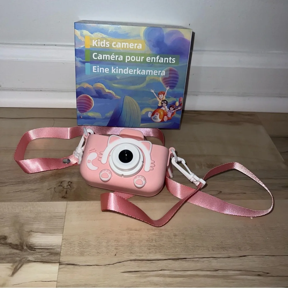 Adorable Pink Kids' Kitty Cat Camera